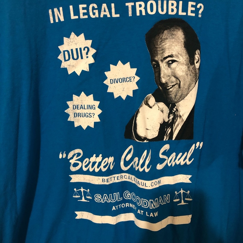 Better call Saul breaking bad shirt xl extra large